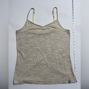 Ibex Oatmeal Melange / Heather Grey Merino Wool Blend Camisole Top